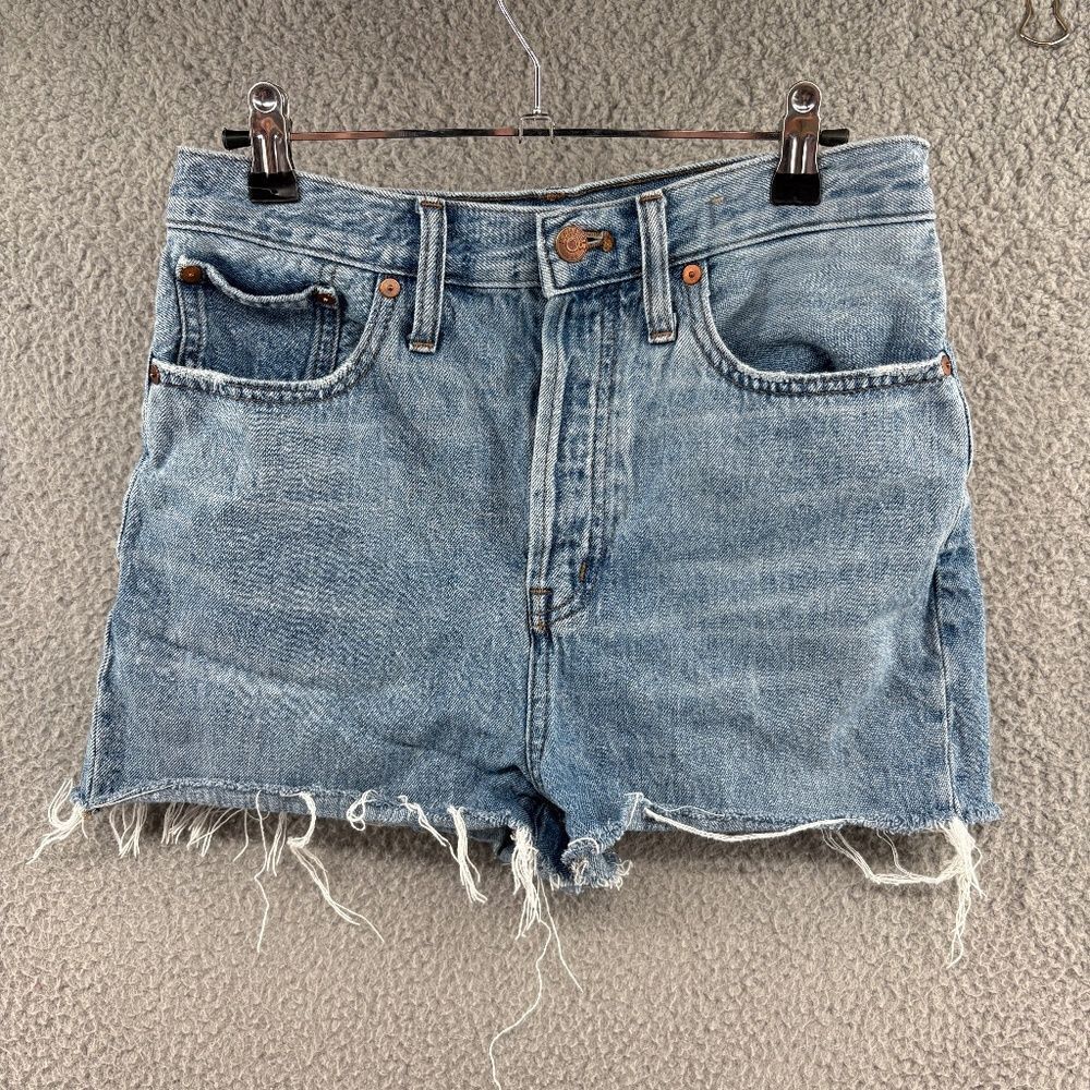 Madewell High-Rise Long Denim Shorts Size 26